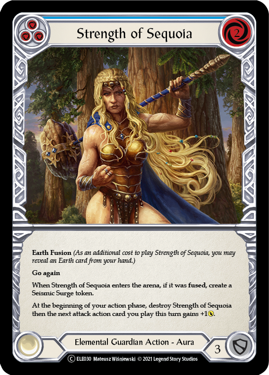 Strength of Sequoia (Blue) [U-ELE030] Unlimited Rainbow Foil | GnG Games