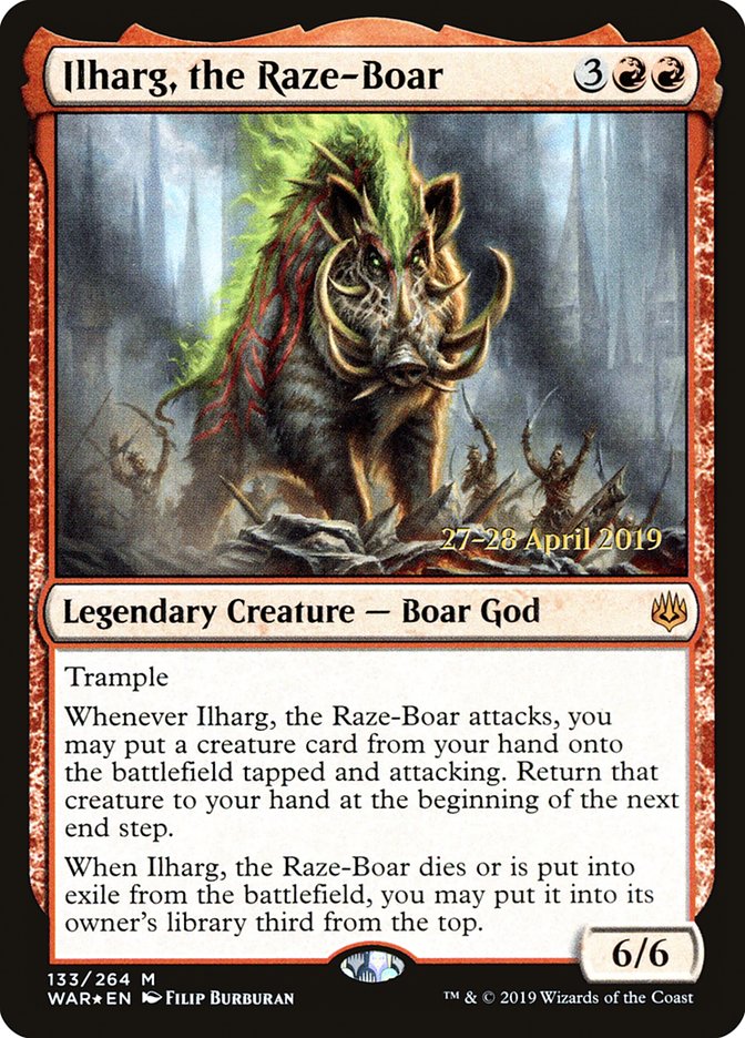 Ilharg, the Raze-Boar  [War of the Spark Prerelease Promos] | GnG Games