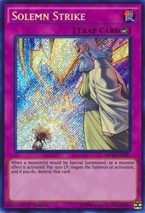 Solemn Strike [MP16-EN231] Secret Rare | GnG Games