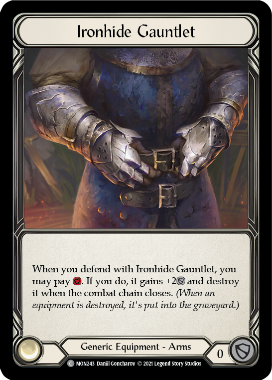 Ironhide Gauntlet (Cold Foil) [MON243-CF] 1st Edition Cold Foil | GnG Games