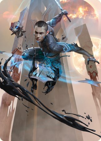 Kaito, Dancing Shadow Art Card [Phyrexia: All Will Be One Art Series] | GnG Games