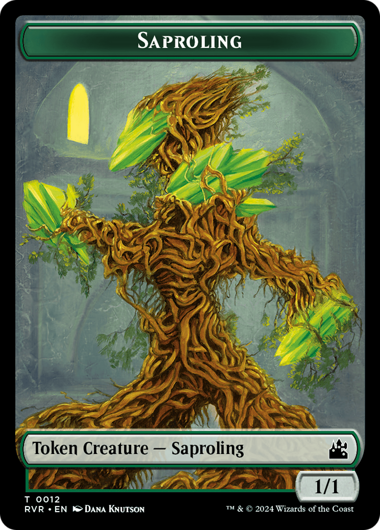 Saproling // Bird Illusion Double-Sided Token [Ravnica Remastered Tokens] | GnG Games