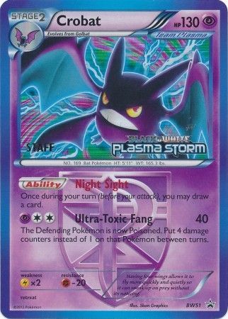 Crobat Team Plasma (BW51) (Staff Prerelease Promo) [Black & White: Black Star Promos] | GnG Games