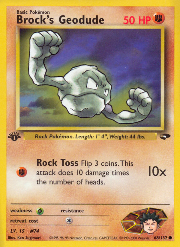 Brock's Geodude (68/132) [Gym Challenge 1st Edition] | GnG Games