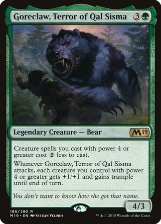 Goreclaw, Terror of Qal Sisma [Core Set 2019] | GnG Games