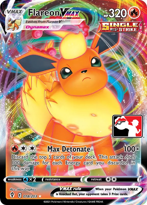 Flareon VMAX (018/203) [Prize Pack Series One] | GnG Games