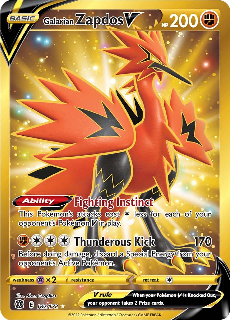 Galarian Zapdos V (182/172) [Sword & Shield: Brilliant Stars] | GnG Games