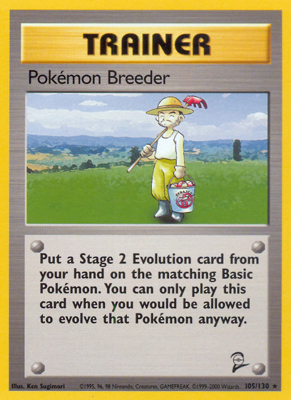 Pokemon Breeder (105/130) [Base Set 2] | GnG Games