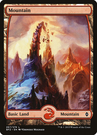 Mountain (267) - Full Art [Battle for Zendikar] | GnG Games