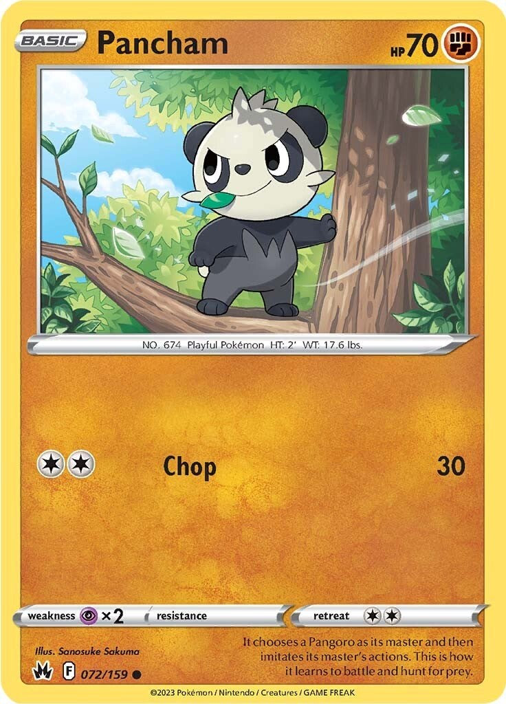 Pancham (072/159) [Sword & Shield: Crown Zenith] | GnG Games