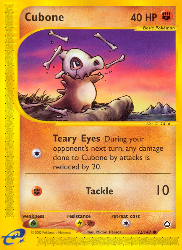 Cubone (72/147) [Aquapolis] | GnG Games