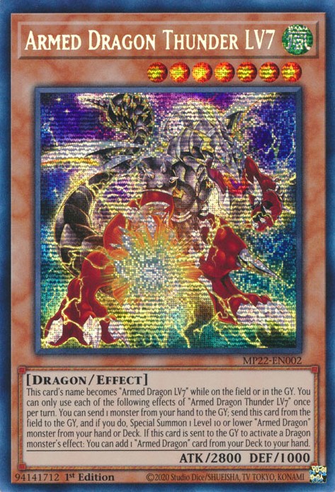 Armed Dragon Thunder LV7 [MP22-EN002] Prismatic Secret Rare | GnG Games