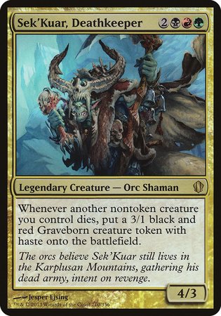 Sek'Kuar, Deathkeeper (Commander 2013) [Commander 2013 Oversized] | GnG Games