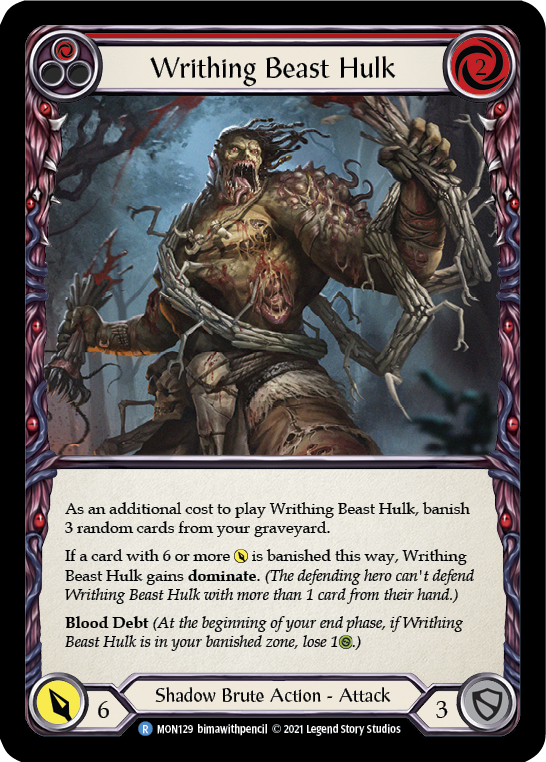 Writhing Beast Hulk (Red) [MON129] 1st Edition Normal | GnG Games