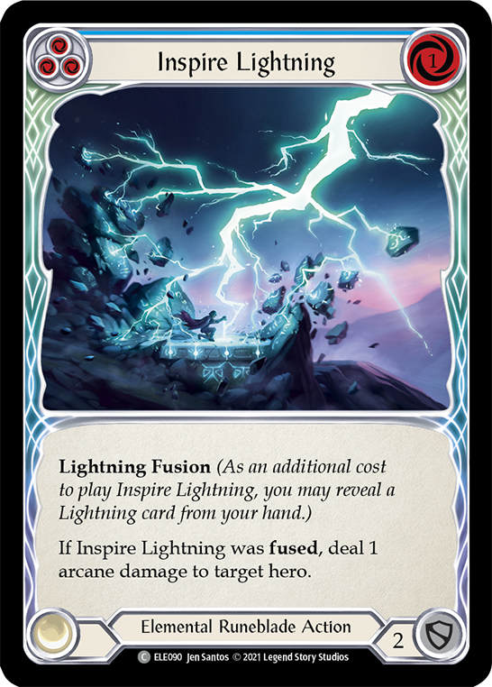 Inspire Lightning (Blue) [ELE090] (Tales of Aria)  1st Edition Rainbow Foil | GnG Games