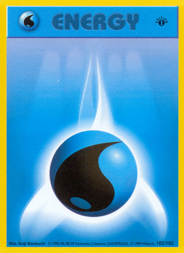 Water Energy (102/102) (Shadowless) [Base Set 1st Edition] | GnG Games