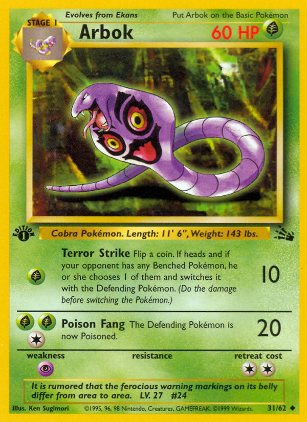 Arbok (31/62) [Fossil 1st Edition] | GnG Games