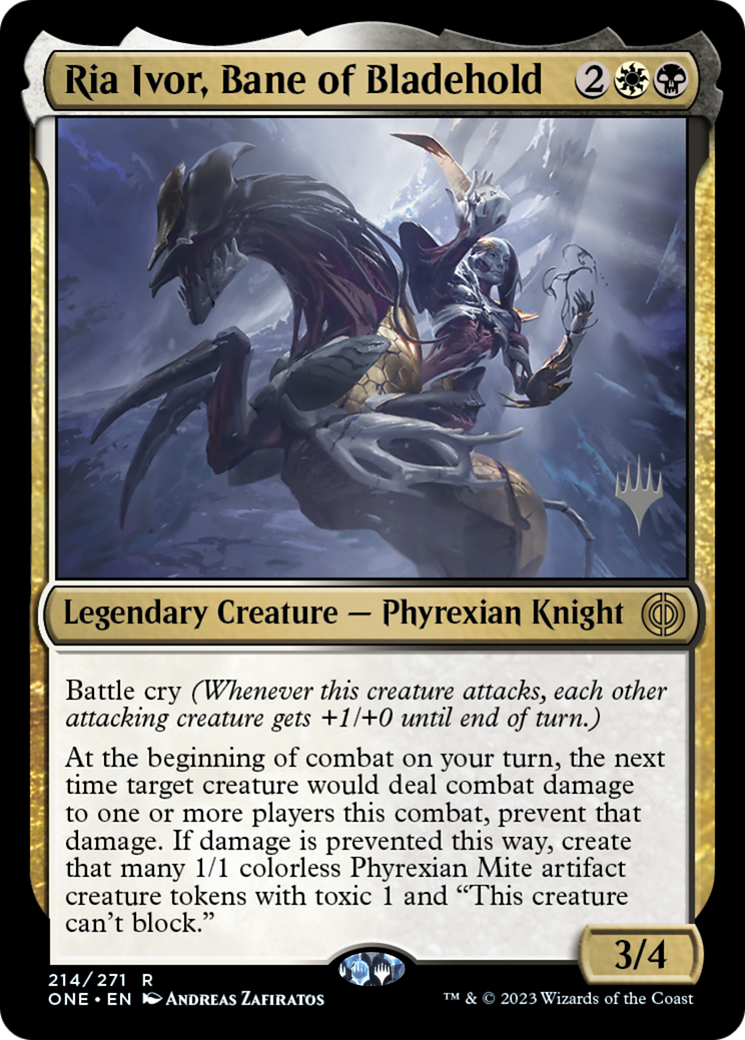 Ria Ivor, Bane of Bladehold (Promo Pack) [Phyrexia: All Will Be One Promos] | GnG Games