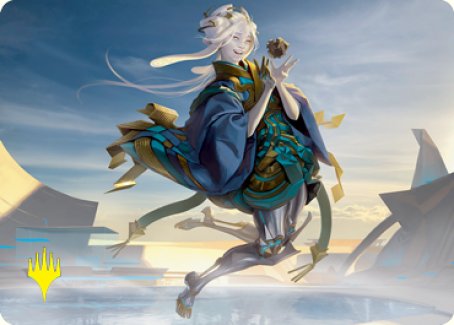 Moonfolk Puzzlemaker Art Card (Gold-Stamped Signature) [Kamigawa: Neon Dynasty Art Series] | GnG Games