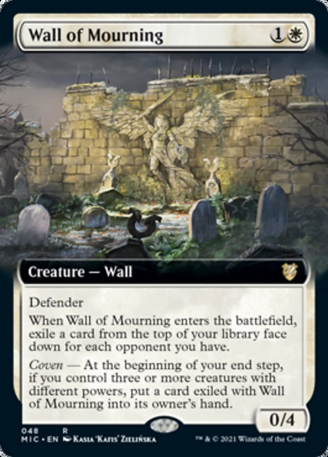 Wall of Mourning (Extended) [Innistrad: Midnight Hunt Commander] | GnG Games