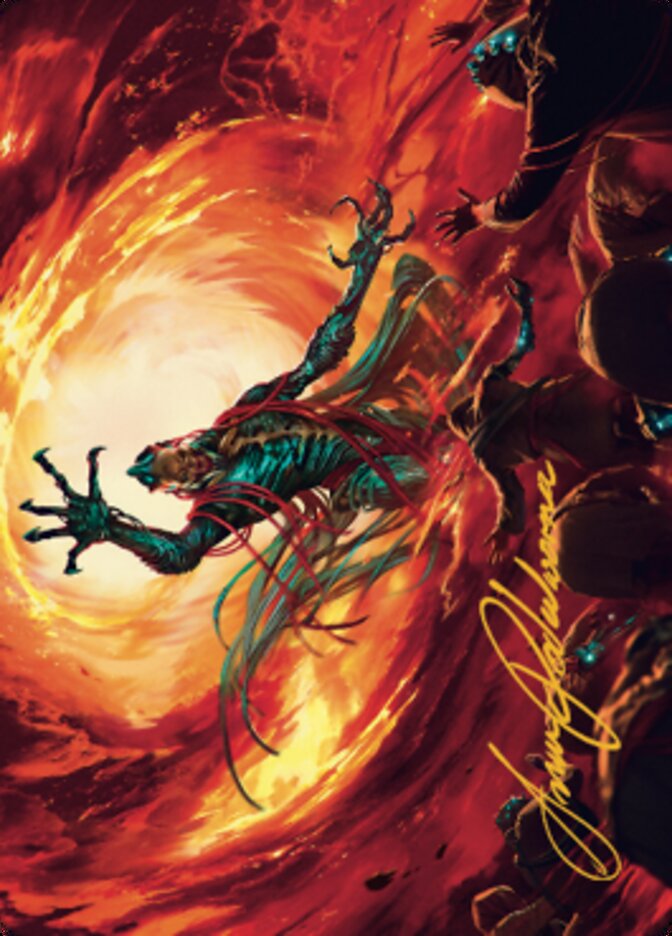 Gix, Yawgmoth Praetor Art Card (Gold-Stamped Signature) [The Brothers' War Art Series] | GnG Games