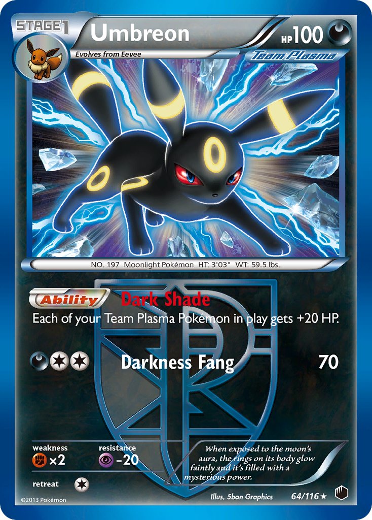 Umbreon (64/116) (Moltres Legendary Battle Deck) (Theme Deck Exclusive) [Black & White: Plasma Freeze] | GnG Games