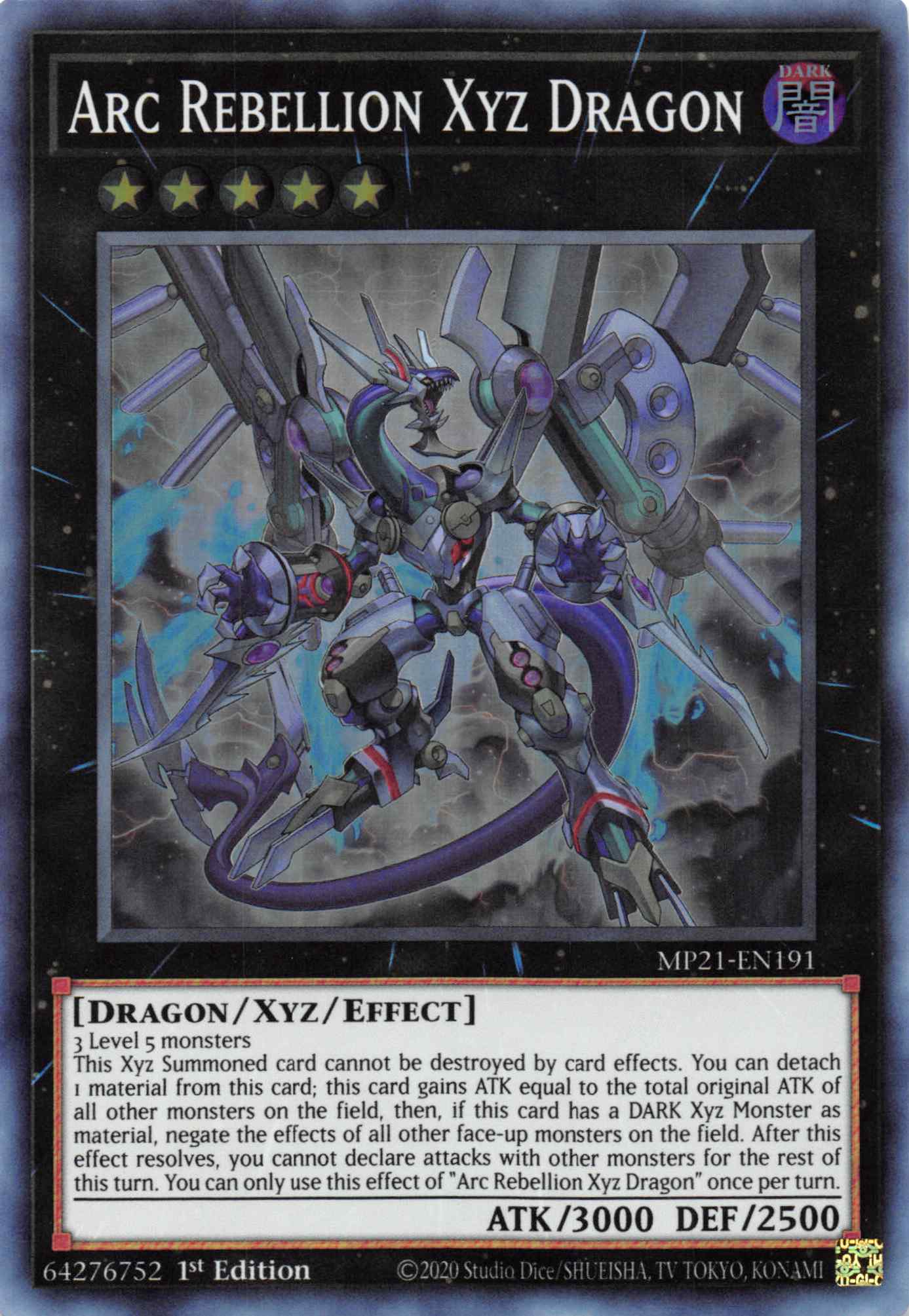 Arc Rebellion Xyz Dragon [MP21-EN191] Super Rare | GnG Games