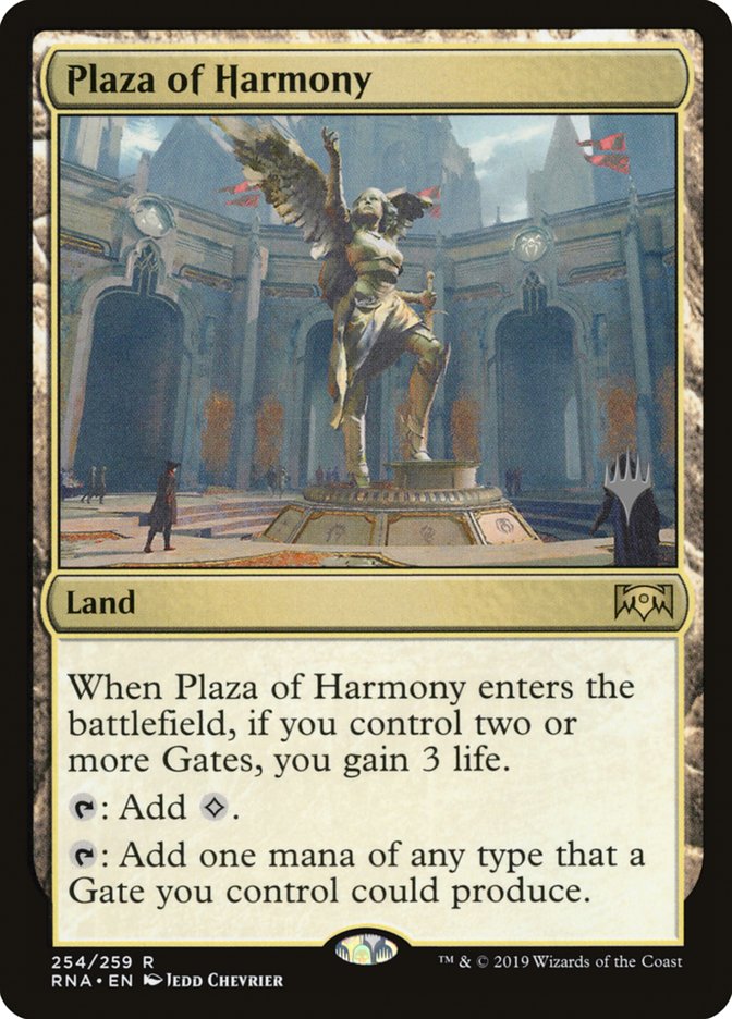 Plaza of Harmony (Promo Pack) [Ravnica Allegiance Promos] | GnG Games