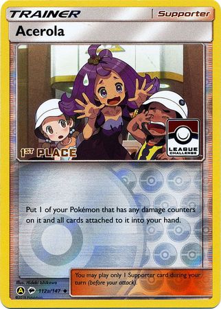 Acerola (112a/147) (League Promo 1st Place) [Sun & Moon: Burning Shadows] | GnG Games
