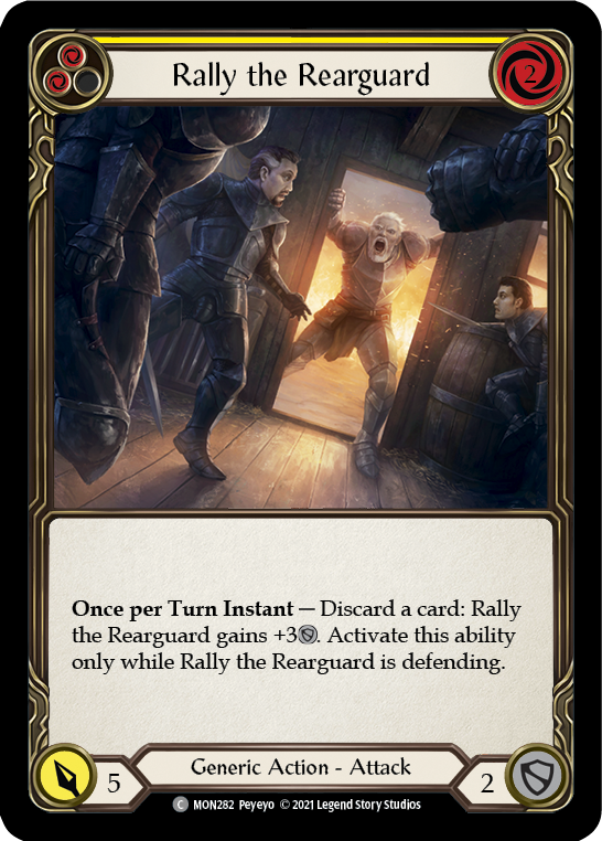 Rally the Rearguard (Yellow) (Rainbow Foil) [MON282-RF] 1st Edition Rainbow Foil | GnG Games