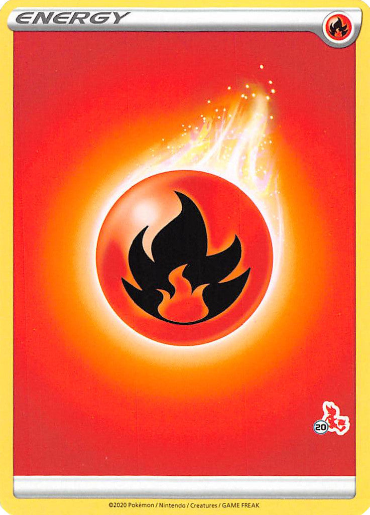 Fire Energy (Cinderace Stamp #20) [Battle Academy 2022] | GnG Games