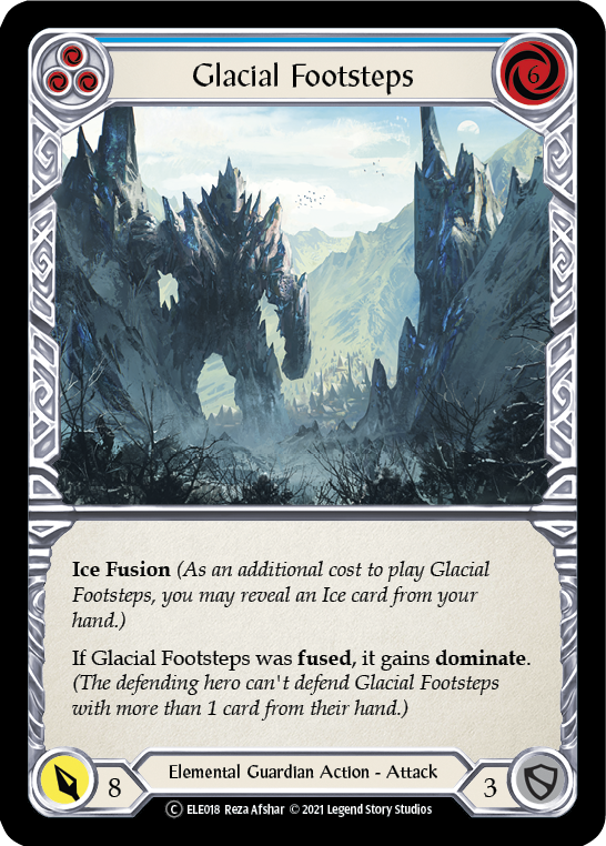 Glacial Footsteps (Blue) [U-ELE018] Unlimited Rainbow Foil | GnG Games