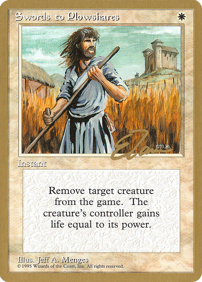 Swords to Plowshares (Eric Tam) [Pro Tour Collector Set] | GnG Games