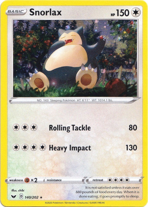 Snorlax (140/202) (Cosmos Holo) [Sword & Shield: Base Set] | GnG Games