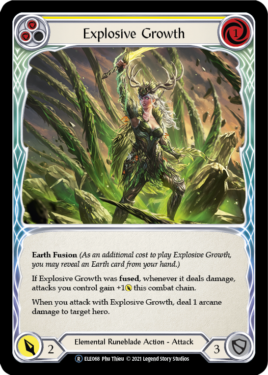 Explosive Growth (Yellow) [U-ELE068] Unlimited Rainbow Foil | GnG Games