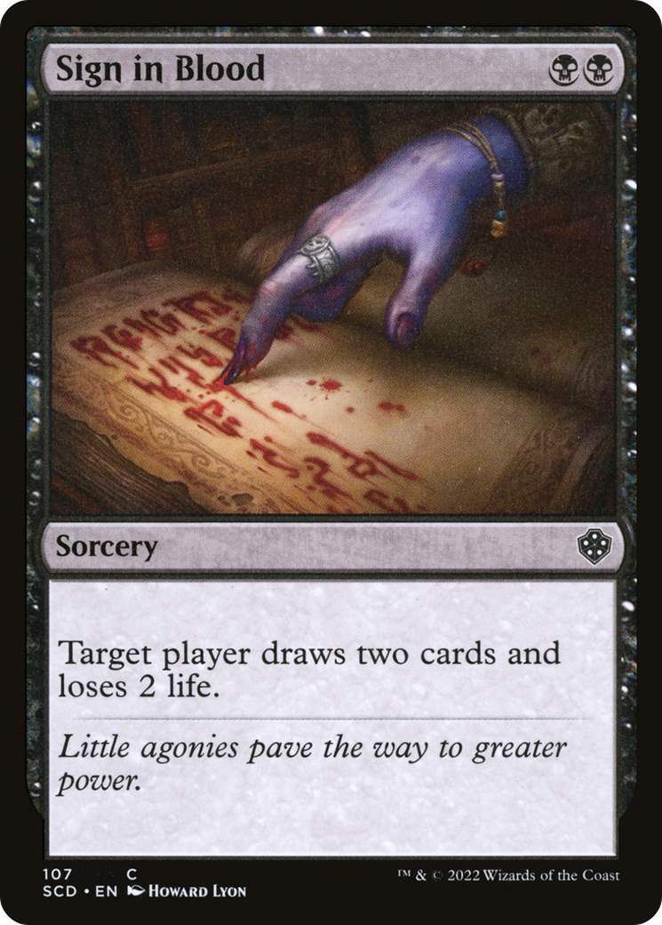 Sign in Blood [Starter Commander Decks] | GnG Games