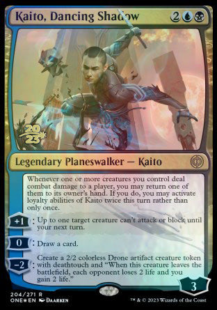 Kaito, Dancing Shadow [Phyrexia: All Will Be One Prerelease Promos] | GnG Games