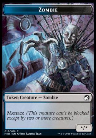 Zombie Token (015) [Innistrad: Midnight Hunt Tokens] | GnG Games