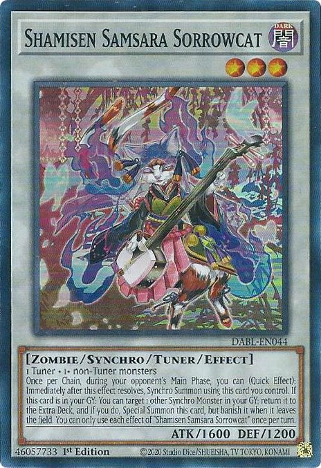 Shamisen Samsara Sorrowcat [DABL-EN044] Super Rare | GnG Games