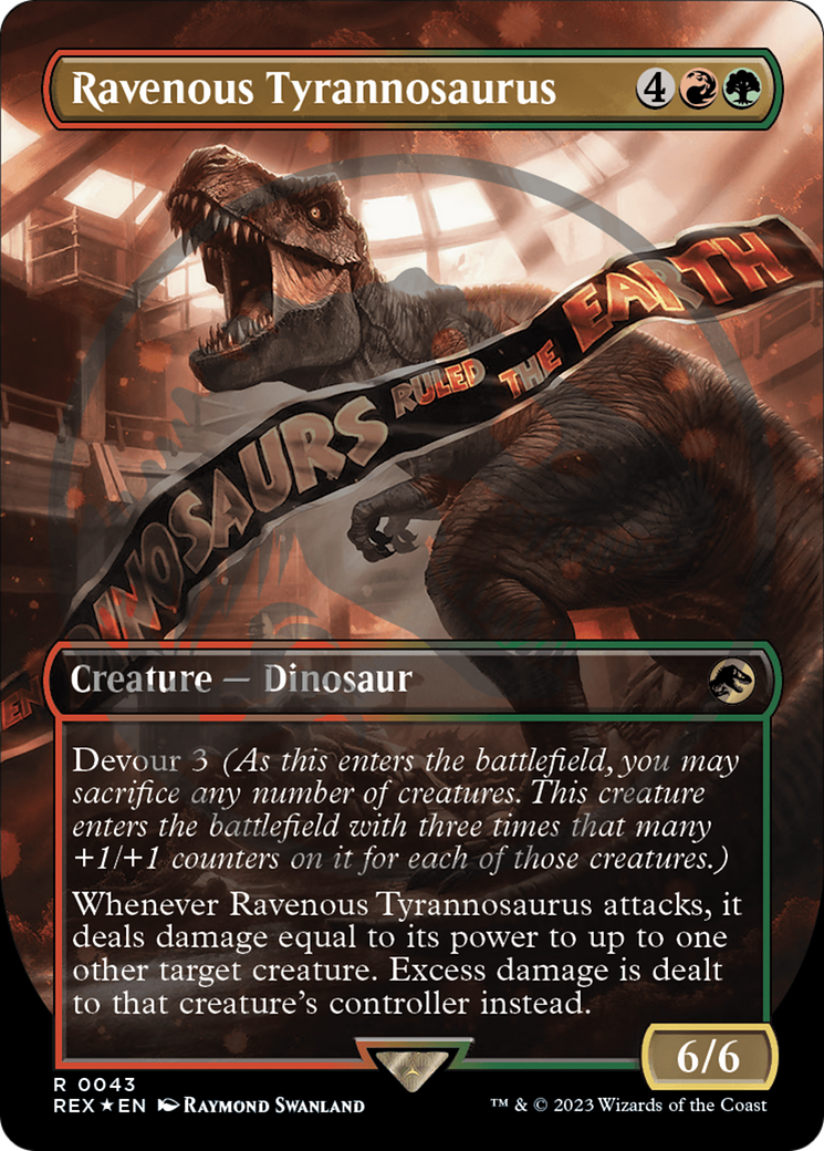 Ravenous Tyrannosaurus Emblem (Borderless) [Jurassic World Collection Tokens] | GnG Games