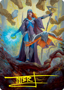 Kasmina, Enigma Sage Art Card (Gold-Stamped Signature) [Strixhaven: School of Mages Art Series] | GnG Games