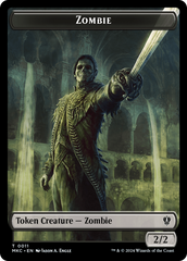 Salamander Warrior // Zombie Double-Sided Token [Murders at Karlov Manor Commander Tokens] | GnG Games