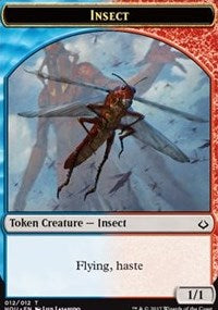 Insect // Warrior Double-sided Token [Hour of Devastation Tokens] | GnG Games