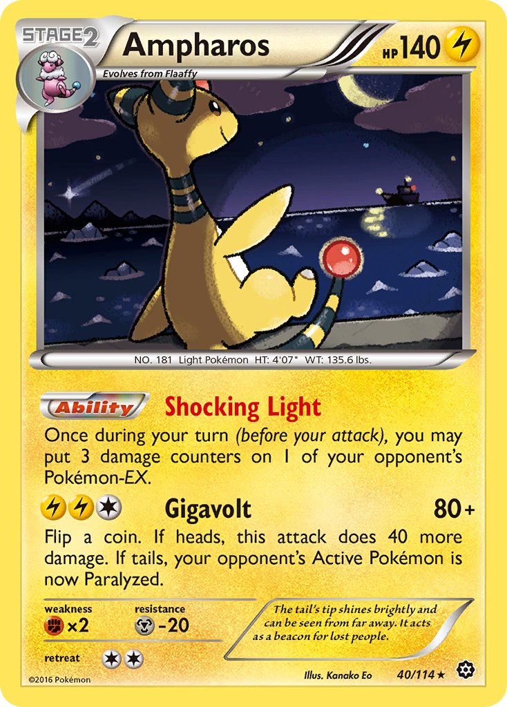 Ampharos (40/114) (Theme Deck Exclusive) [XY: Steam Siege] | GnG Games