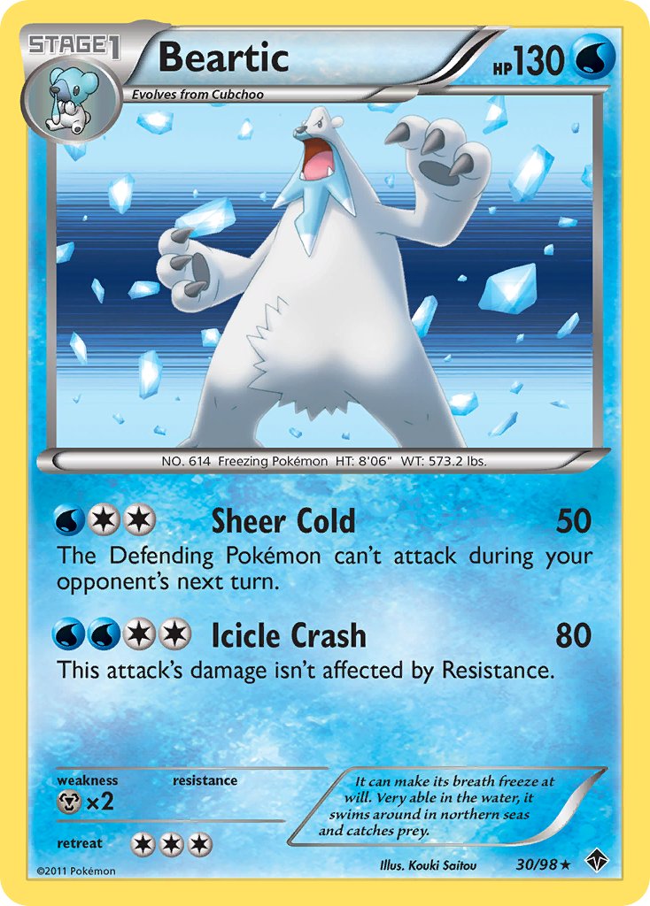 Beartic (30/98) (Cracked Ice Holo) (Blister Exclusive) [Black & White: Emerging Powers] | GnG Games