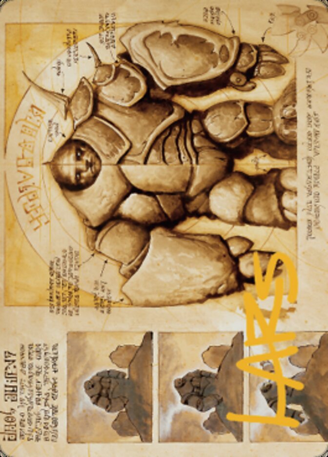 Precursor Golem Art Card (Gold-Stamped Signature) [The Brothers' War Art Series] | GnG Games