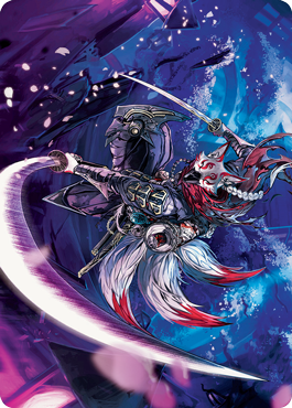 Blade-Blizzard Kitsune Art Card [Kamigawa: Neon Dynasty Art Series] | GnG Games