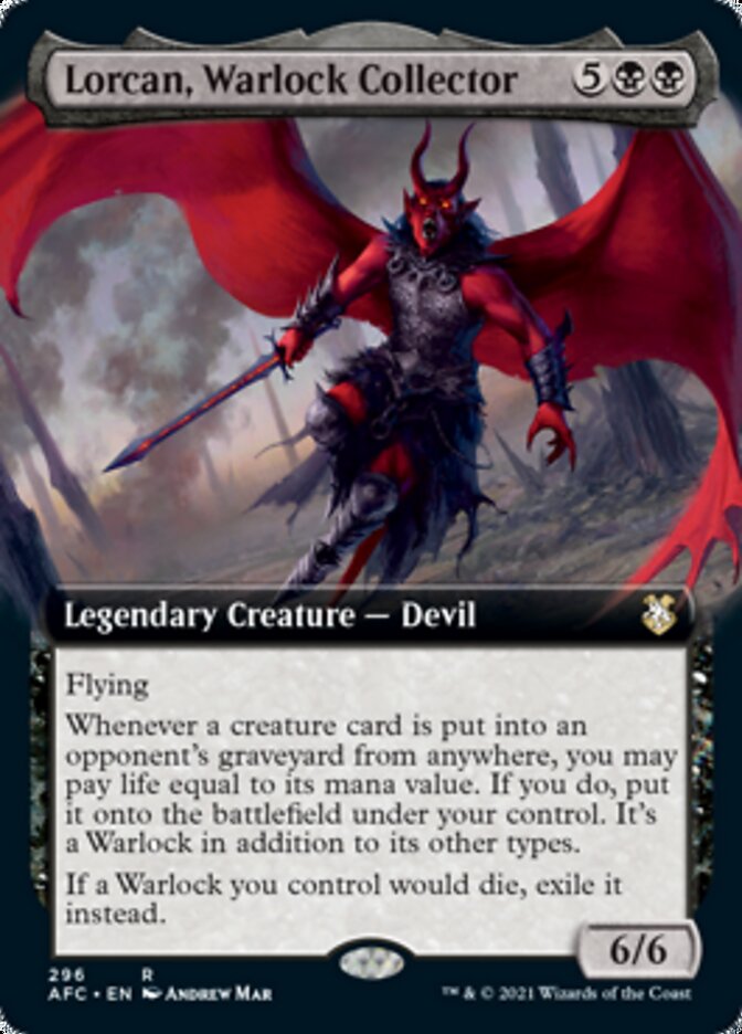 Lorcan, Warlock Collector (Extended) [Dungeons & Dragons: Adventures in the Forgotten Realms Commander] | GnG Games