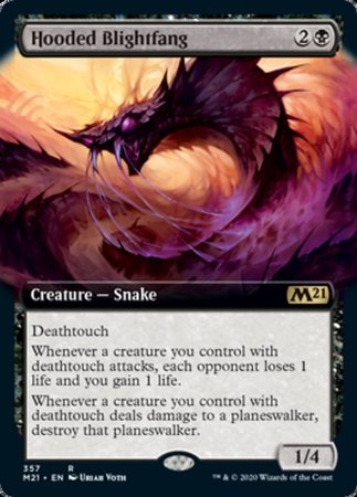 Hooded Blightfang (Extended Art) [Core Set 2021] | GnG Games