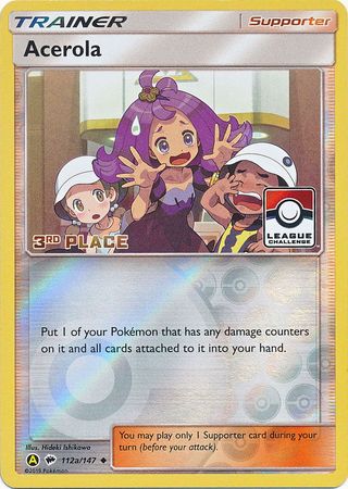 Acerola (112a/147) (League Promo 3rd Place) [Sun & Moon: Burning Shadows] | GnG Games